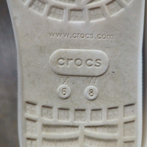 Crocs Classic Crush Butterfly Sandal Iconic Wedge Platform White Woman Size 8 - Picture 8 of 14